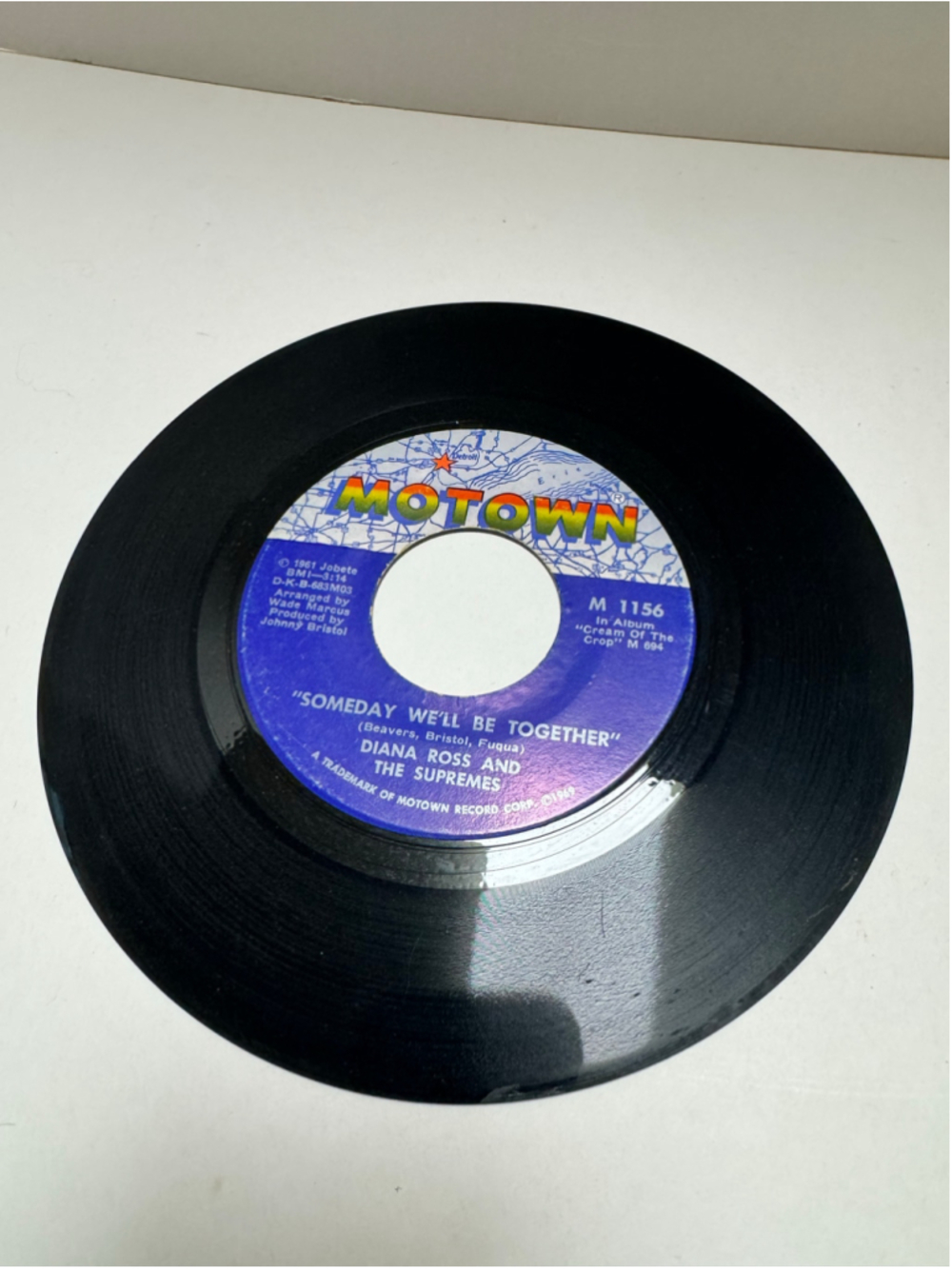 Motown Diana Ross & The Supremes 45 RPM Vinyl Record Someday We'll Be
Together